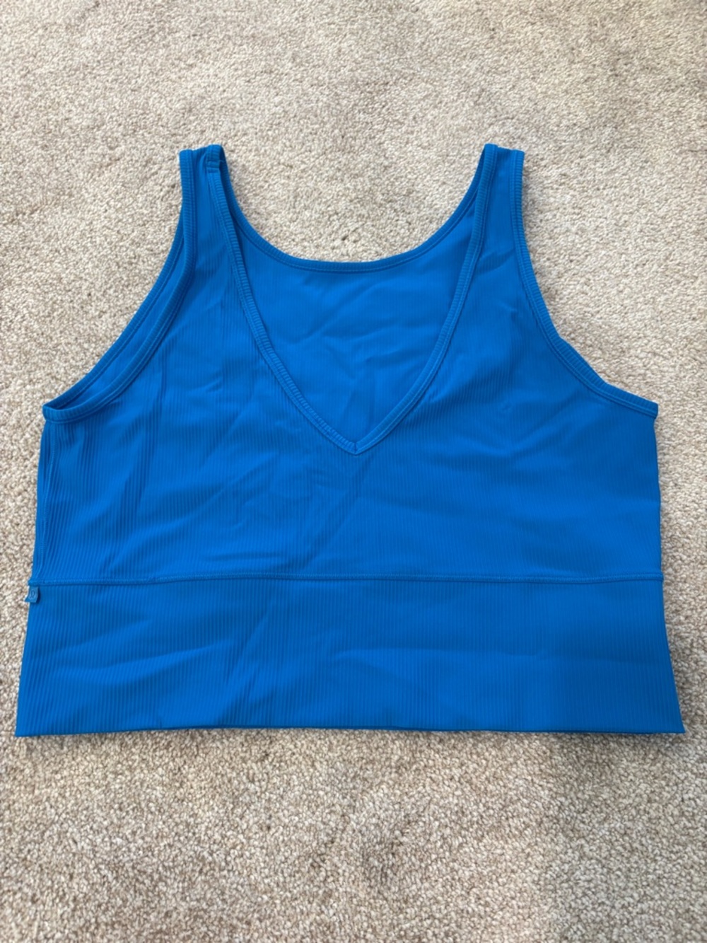 Lululemon Power Pivot Ribbed Tank Top in the color Poolside size XL